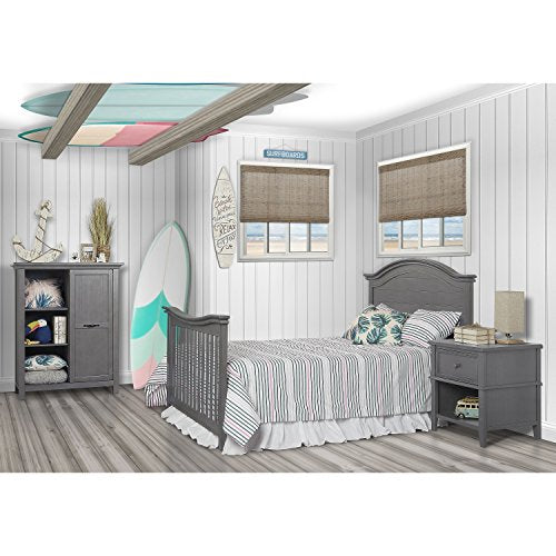 Evolur Belmar Curve 5-in-1 Convertible Crib in Rustic Grey