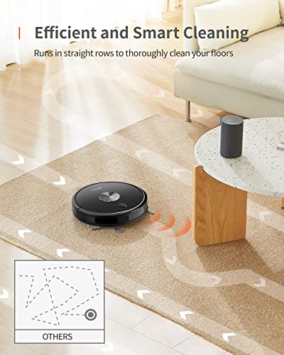 Ultenic D5s Pro Robot Vacuum and Mop Combo, 3000Pa Strong Suction, Row-by-Row Cleaning, APP Control, Self-Charging, Works with Alexa, Boundary Strips, Good for Pet Hair, Hard Floor and Carpet