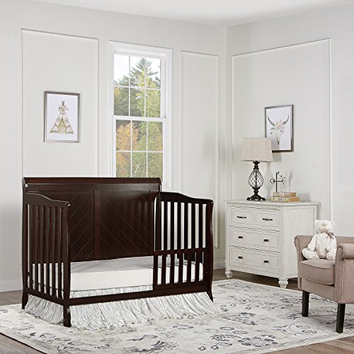 Dream On Me, Ashton Full Panel 5-in-1 Convertible Crib, Espresso