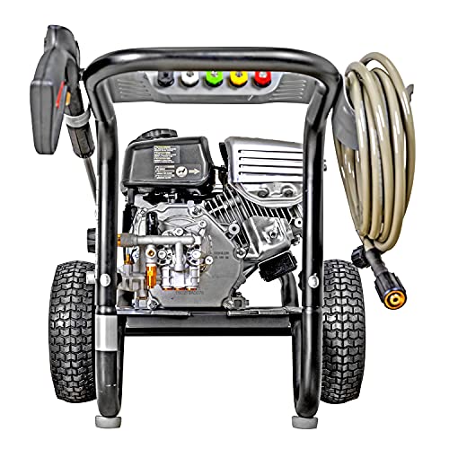 SIMPSON Cleaning MS60763-S MegaShot 3100 PSI Gas Pressure Washer, 2.4 GPM, Kohler RH265 Engine, Includes Spray Gun and Extension Wand, 5 QC Nozzle Tips, 1/4-in. x 25-ft. MorFlex Hose