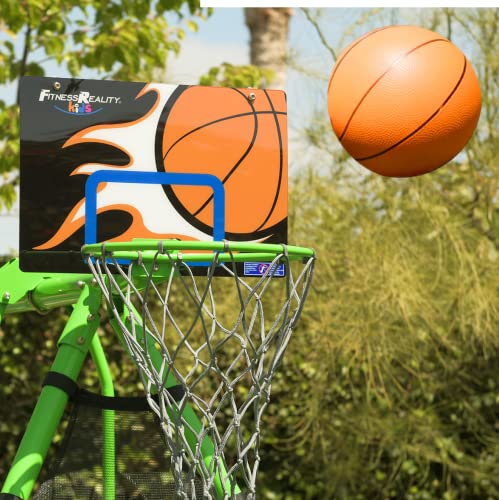 FITNESS REALITY KIDS 8 Station Sports Series Green Metal Swing Set with Basketball and Soccer (8477)
