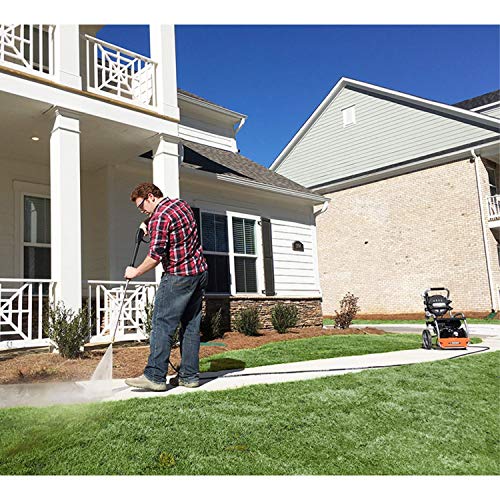 YARD FORCE YF3200 3200 Psi Gas Pressure Washer, 2.5 GPM, Roll-Cage Frame, Folding Handle, One Size, Black/Silver/Orange