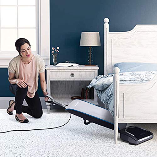 Oreck HEPA Swivel Bagged Upright Vacuum Cleaner, Lightweight, For Carpet and Hard Floor, UK30305PC, Blue