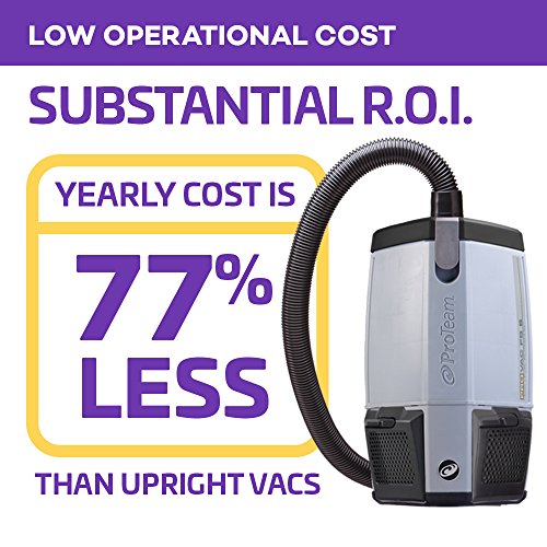ProTeam Backpack Vacuums, ProVac FS 6 Commercial Backpack Vacuum with HEPA Media Filtration and Restaurant Tool Kit, 6 Quart, Corded