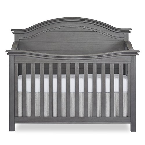 Evolur Belmar Curve 5-in-1 Convertible Crib in Rustic Grey