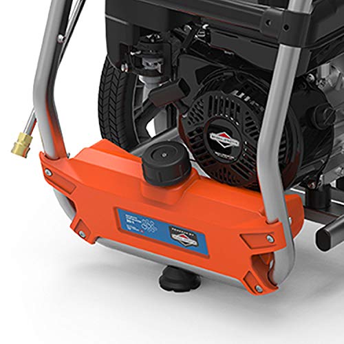 YARD FORCE YF3200 3200 Psi Gas Pressure Washer, 2.5 GPM, Roll-Cage Frame, Folding Handle, One Size, Black/Silver/Orange