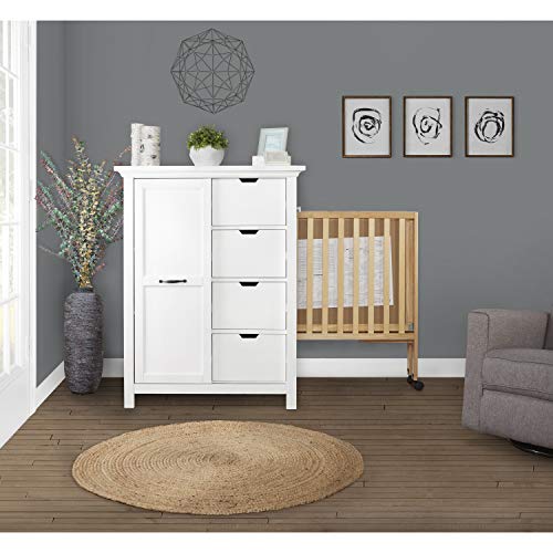 Dream On Me Quinn Full-Size Folding Crib, Natural