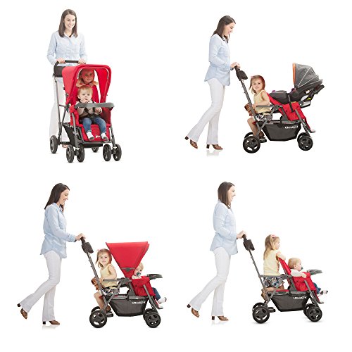 Joovy Caboose Ultralight Graphite Stroller, Sit and Stand, Tandem Stroller, Black