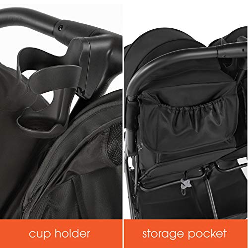 Summer Infant 3DPac CS+ Double Stroller, Lightweight One-Hand Compact Fold, Carseat Compatible