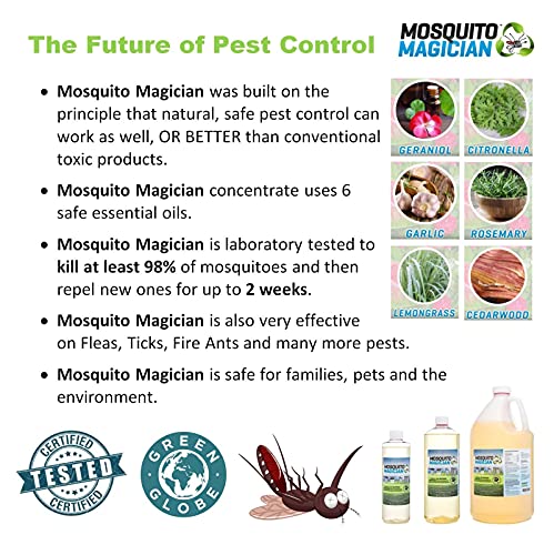 Mosquito Magician Battery Backpack Sprayer with 1 Gallon Natural Mosquito Killer & Repellent Concentrate Product Name Suggest a Change