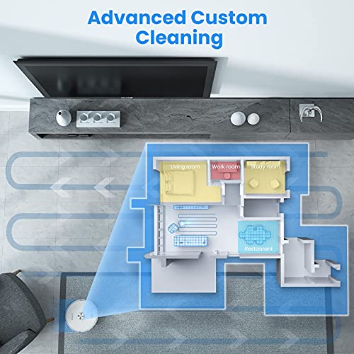 HONITURE Q6pro Robot Vacuum Cleaner, Self Emptying Robot Vacuum And Mop Combo, 3000Pa Suction, LIDAR Navigation, Multi-Floor Mapping, Virtual Boundary, Ideal For Pet Hair And Hard Floor Carpet (White)