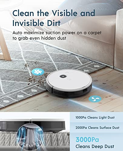 yeedi vac Robot Vacuum with Advanced Mapping, 3000Pa Suction, Deep Cleaning, Virtual Boundary, Carpet Boost, App Control, Google Home, Alexa Compatible, Ideal for Hard Floor, Carpet and Pet Family