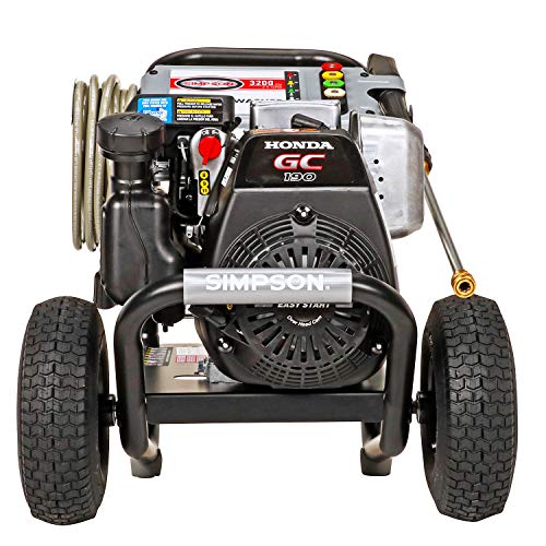 Simpson Cleaning MSH3125 MegaShot Gas Pressure Washer Powered by Honda GC190, 3200 PSI at 2.5 GPM, (49 State) + Simpson Cleaning 80149 Universal 16" Spray Wand for Cold Water Pressure Washers