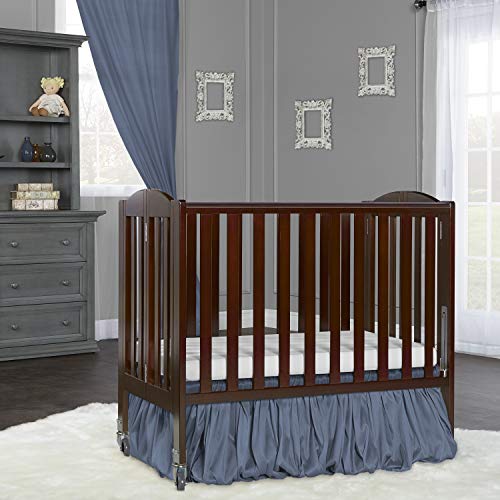 Dream On Me 2-in-1 Folding Birch Portable Crib, Espresso
