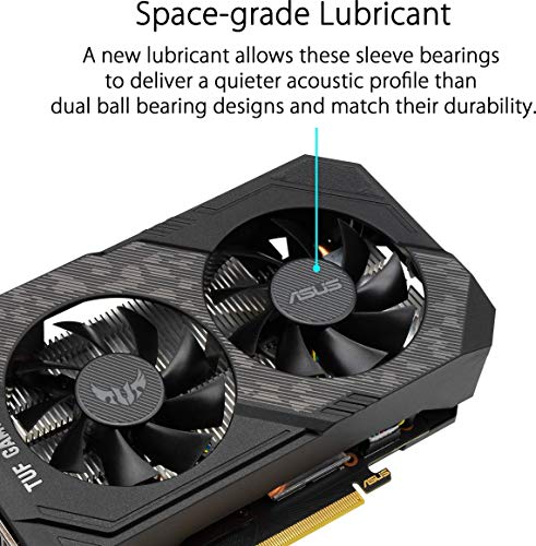 ASUS TUF Gaming GeForce GTX 1660 Super Overclocked 6GB Edition HDMI DP DVI Gaming Graphics Card (TUF-GTX1660S-O6G-GAMING)