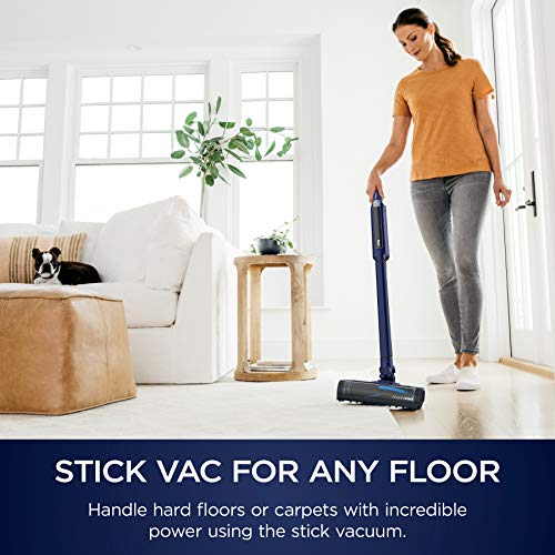 Shark WS633 Cordless Stick & Handheld Vacuum Combo WANDVAC System Pet Pro 3-in-1 Ultra-Lightweight Powerful with Charging Dock & Motorized Hand Tool, Royal Blue, Navy