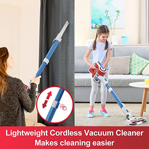 Cordless Vacuum Cleaner, 26Kpa 350W Powerful Cordless Stick Vacuum, POWEART Self-Standing 6-in-1 Rechargeable Battery Vacuum, Lightweight Vacuum Cleaner for Pet Hair Hardwood Floor Carpet Car Home-V80