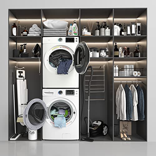 KoolMore FLW-5CWH 27" Front Load X-Large 4.5 Cu. Ft Machine with Quiet Inverter Motor, Steam and Water Plus Functions, 20-Minute Quick, 12 Washing Cycles [120V], White
