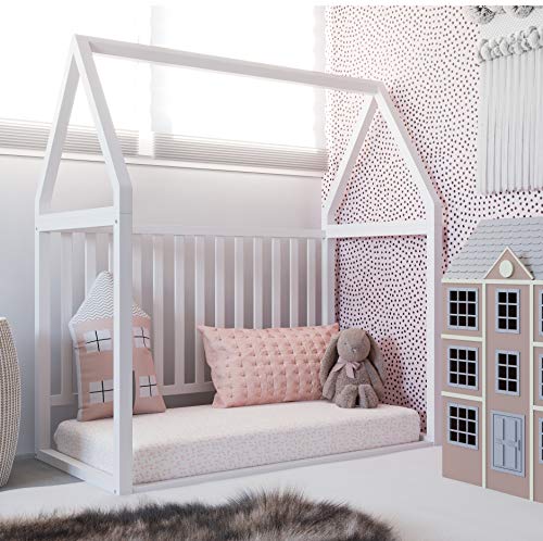 Storkcraft Orchard 5-in-1 Convertible Crib (White) – Canopy Style Baby Crib, Converts from Crib to Toddler Bed, Daybed and Full-Size Bed, Fits Standard Full-Size Crib Mattress