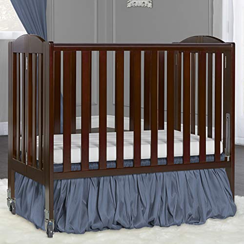 Dream On Me 2-in-1 Folding Birch Portable Crib, Espresso