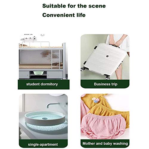 LXLTL Portable Mini Turbo Washing Machine, Folding Laundry Tub with Compact Ultrasonic Turbine Washer,Travel Washing Machine for Camping Apartments Dorms RV Business Trip,Pink