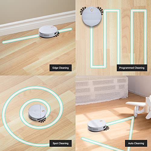 LIGHT 'N' EASY Robot Vacuum Cleaner, Super-Thin, Robot Vacuum Self Emptying, Quiet, Self-Charging Robotic Vacuum Cleaner, Good for Pet Hair, Low-Pile Carpets, Hard Floors