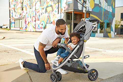Century Stroll On 3-Wheel 2-in-1 Lightweight Travel System | Infant Car Seat and Stroller Combo, Berry