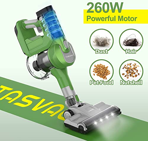 Cordless Vacuum Cleaner with LED Dsiplay, Up to 50min Runtime, 265W 25Kpa Suction Stick Vacuum, 2400mAh Rechargeable Battery Vacuum, 6 in 1 Lightweight Vacuum for Pet Hair Carpet Hard Floor