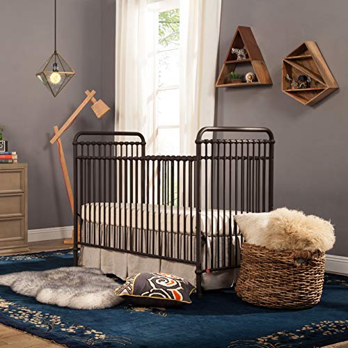 Million Dollar Baby Classic Abigail 3-in-1 Convertible Metal Crib in Vintage Iron, Greenguard Gold Certified