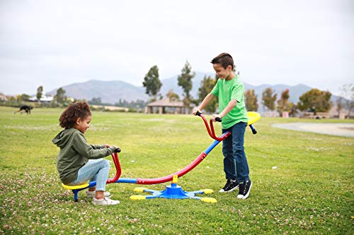 Kids Outdoor Backyard Playground Seesaw: Swivels and Rotates 360 Degrees Teeter Totter at Home for Youth Junior Age 3 4 5 6 7 8