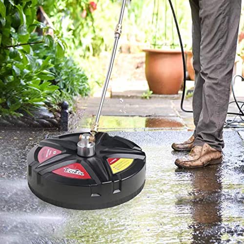 TECHTOOL Pressure Washer Surface Cleaner 4000 PSI,15Inch Surface Cleaner Power Washer with 2 Pressure Washer Extension Wands Cleaning Driveway, Sidewalk, Deck, Patio