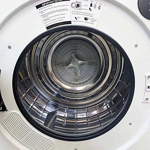 Panda Portable Compact Electric Cloth Dryer, 13.2lbs, White and Black PAN202MT & COMFEE’ 1.6 Cu.ft Portable Washing Machine, 11lbs Capacity Fully Automatic Compact Washer, Magnetic Gray