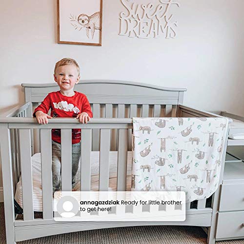 Delta Children Birkley 4-in-1 Convertible Crib and Changer - Greenguard Gold Certified, Bianca White