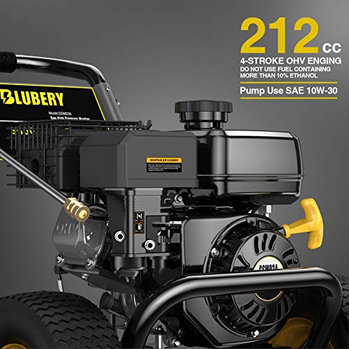 Heavy-Duty Gas Pressure Washer, 3600PSI at 2.7GPM Power Washer, 30-feet Hose, Black