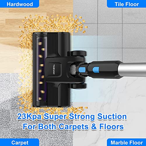 Cordless Vacuum Cleaner with LED Dsiplay, Up to 50min Runtime, 265W 25Kpa Suction Stick Vacuum, 2400mAh Rechargeable Battery Vacuum, 6 in 1 Lightweight Vacuum for Pet Hair Carpet Hard Floor