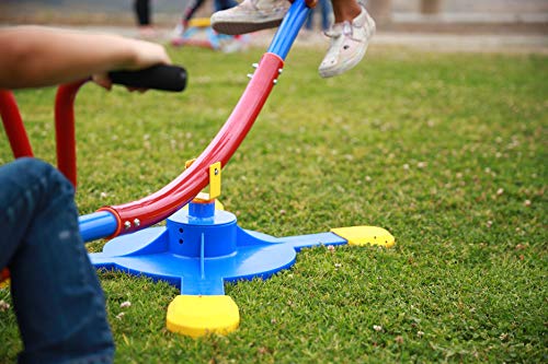 Kids Outdoor Backyard Playground Seesaw: Swivels and Rotates 360 Degrees Teeter Totter at Home for Youth Junior Age 3 4 5 6 7 8