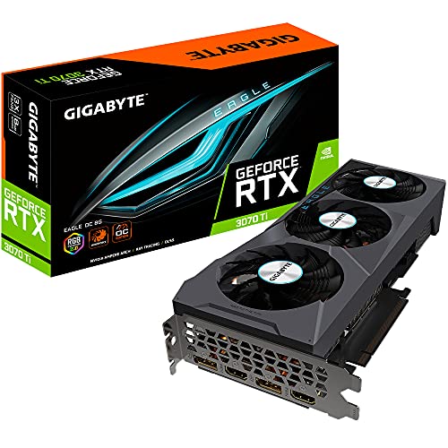 GIGABYTE GeForce RTX 3070 Ti Eagle OC 8G Graphics Card, WINDFORCE 3X Cooling System, 8GB 256-bit GDDR6X, GV-N307TEAGLE OC-8GD Video Card