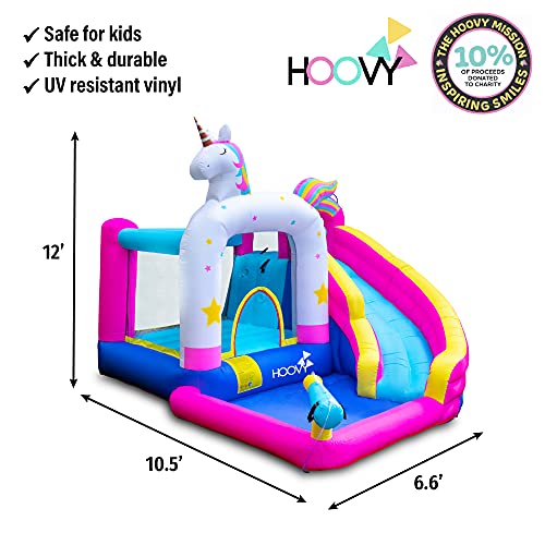 Giant Bounce House Water Slide | 12 FT x 10.5 FT x 6.6 FT | Inflatable Water Bounce House with Trampoline and Pool | Heavy Duty Easy to Set Up | Included Air Blower and Carry Bag