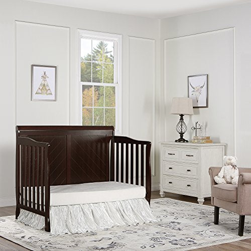 Dream On Me, Ashton Full Panel 5-in-1 Convertible Crib, Espresso