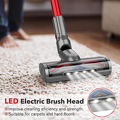 Cordless Vacuum Cleaner,whall 25kPa Suction 4 in 1 Foldable Cordless Stick Vacuum Cleaner,280W Brushless Motor 55 Mins Runtime,Lightweight Handheld Vacuum for Home Hard Floor Carpet Pet Hair