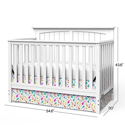 Child Craft Sheldon 4-in-1 Convertible Crib, Matte White