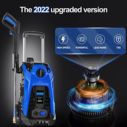 Sea tool 3500 PSI Electric Pressure Washer - 2.6 GPM High Power Pressure Washers with 4 Quick Spray Nozzle Foam Bottle IPX5 Car Washer Cleaner for Home/Driveway/Patio