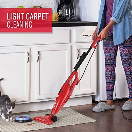 Dirt Devil Simpli-Stik Vacuum Cleaner, 3-in-1 Hand and Stick Vac, Small, Lightweight and Bagless, SD20000RED, Red