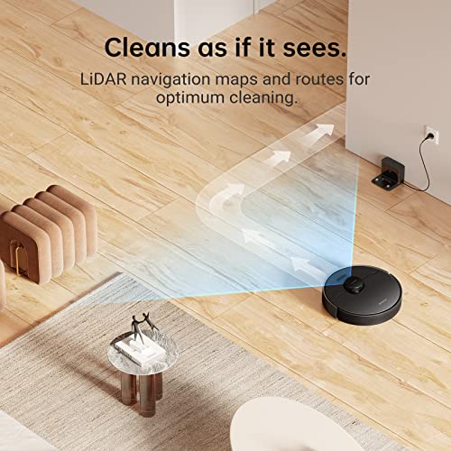 Dreametech L10 Pro Robot Vacuum Cleaner with Dual-Line LiDAR Navigation, 3D Obstacle Avoidance, 4000Pa Suction Multi-Level Mapping, Compatible with Alexa/App, Ideal for Pet Hair, Carpet, Hard Floors