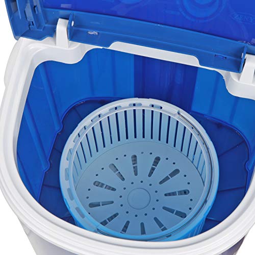 Saturnpower Portable Mini Washing Machine，Small Compact Laundry 9lbs Capacity Washer w/Spin Cycle Basket and Drain Hose Drum Washing Machine