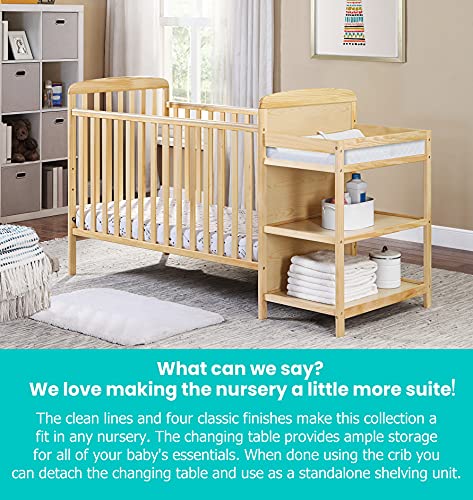 Suite Bebe Ramsey 3 in 1 Convertible Crib and Changer in a Natural Finish