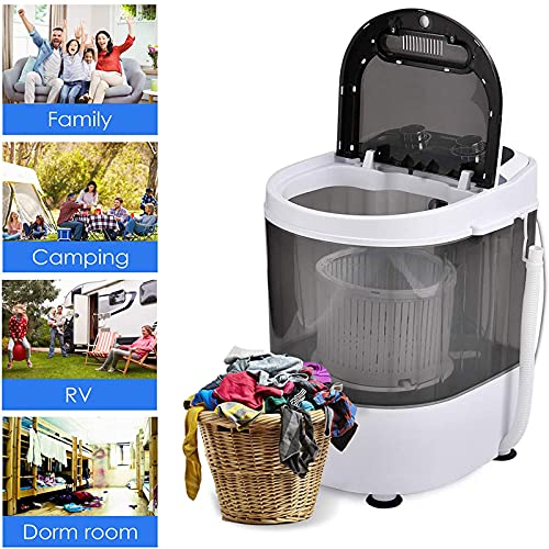 MaSYZBF Portable Compact Washing Machine w/Washer and Spinner, 10 lbs Washing Capacity, Stackable Washer and Dryer, Portable Washer and Dryer Combo for Apartments, Condos, RVs, Camping,Pink