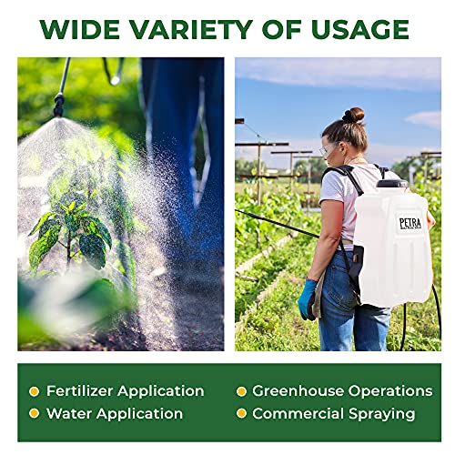 PetraTools Battery Powered Backpack Sprayer with Cart - 4-Gallon Sprayers in Lawn and Garden, Electric Sprayer & Battery Sprayer, Garden Sprayer & Lawn Sprayer, Battery Powered Sprayer - HD4100 Pro