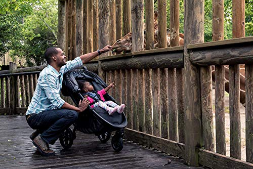 Britax B-Free Stroller | All Terrain Tires + Adjustable Handlebar + Extra Storage with Front Access + One Hand, Easy Fold, Pewter