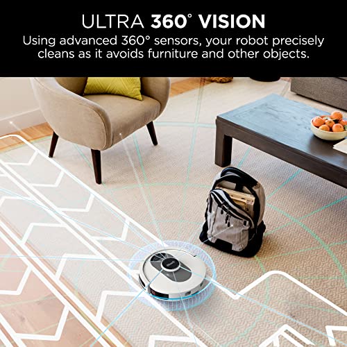 Shark AV2511AE AI Robot Vacuum with XL Self-Empty Base, Bagless, 60-Day Capacity, LIDAR Navigation, Home Mapping, Silver & Black